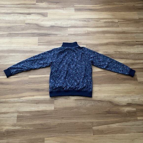 Athleta Brooklyn Bomber Jacket Captivate Chrome Blue Size Medium Lightweight - Picture 6 of 9